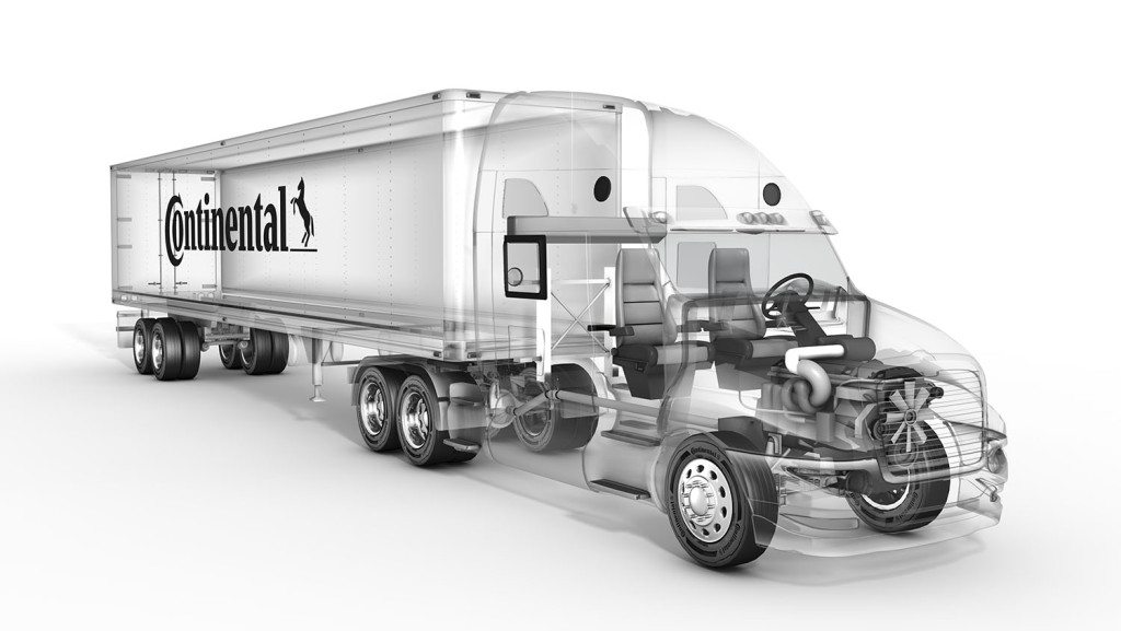CGI imagery of see-through truck for Continental Tire.